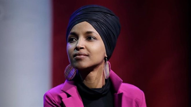 United States Representative Ilhan Omar faces a competitive challenge in Tuesday's Democratic primary [File: Marcio Jose Sanchez/The Associated Press]