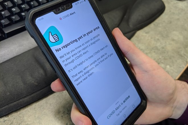 The COVID Alert app was released on July 31, 2020, but reporting in Saskatchewan wasn't available. (Chris Vandenbreekel/650 CKOM)
