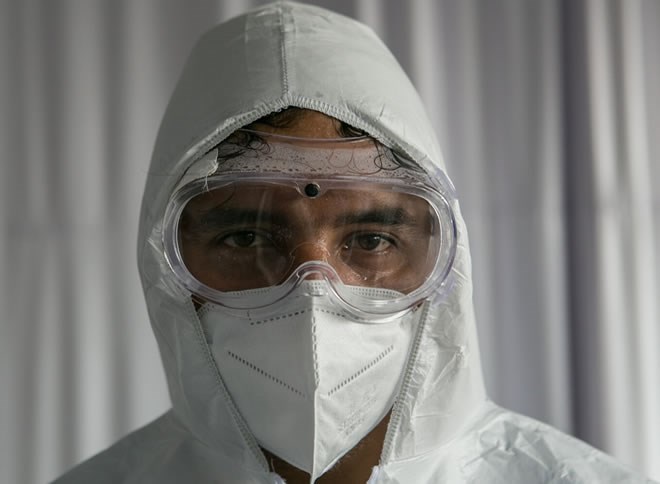 Dr. Giorgio Franyuti is usually in the remote jungles of Mexico diagnosing T.B. But since the pandemic, he has worked at a makeshift hospital treating coronavirus patients in Mexico City.Credit...Meghan Dhaliwal for The New York Times