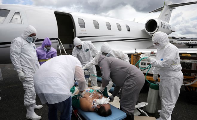 Some coronavirus patients in Tabatinga, Brazil, are airlifted to Manaus, about 1,000 miles away, for treatment, but many more are missed.Credit...Bruno Kelly/Reuters