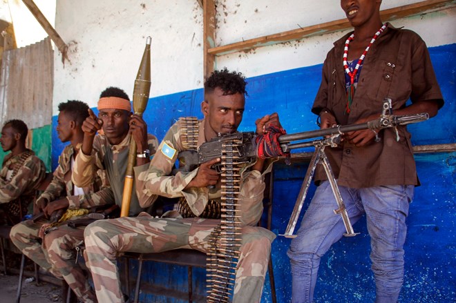 Anti-government military forces in Mogadishu. Credit...Farah Abdi Warsameh/Associated Press