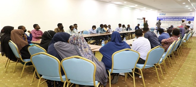 Participants at the safety training of journalists in Mogadishu, Somalia ©UNESCO