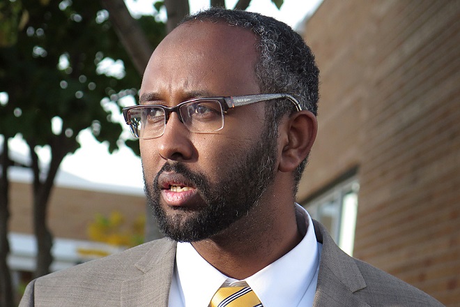 Jaylani Hussein, 33, came to the Twin Cities in 1993, shortly after civil war broke out in Somalia. He is a 2000 graduate of Columbia Heights High School. Mukhtar Ibrahim | MPR News