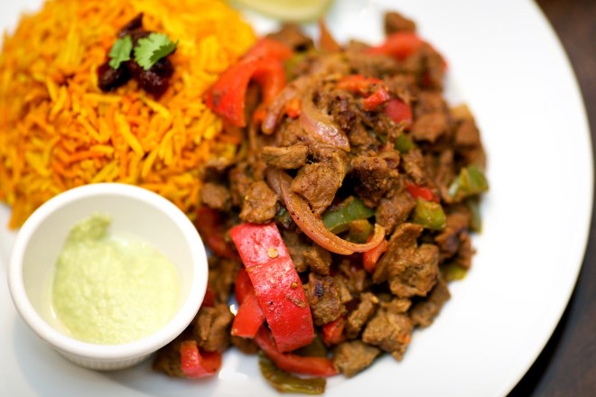 A fine rubble of beef fragrant with rosemary and heavily underscored by mitmita, a spice blend in which African bird’s-eye chiles outmuscle cardamom and cloves.