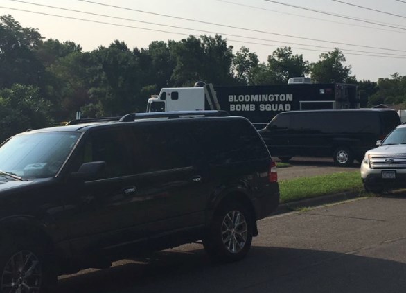 BOMB SQUAD: Cops and the FBI rushed to the scene in Minnesota