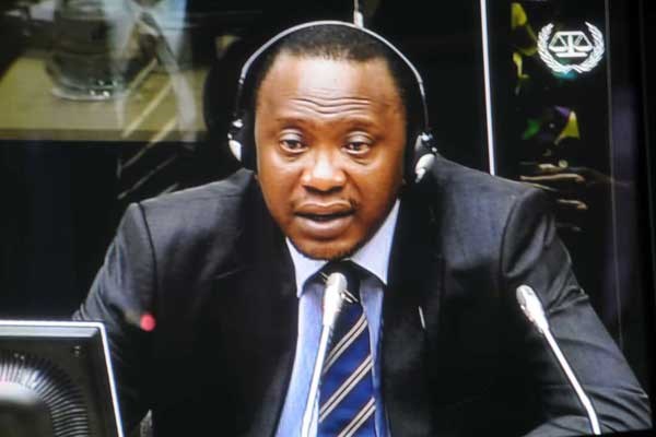 President Uhuru Kenyatta at the ICC in The Hague, Netherlands. In September 2016, ICC trial judges Kuniko Ozaki, Robert Fremr and Geoffrey Henderson found Kenya to have breached the Rome Statute in the case of President Uhuru Kenyatta by failing to produce information requested by Ms Fatou Bensouda, the prosecutor. FILE PHOTO | NATION MEDIA GROUP