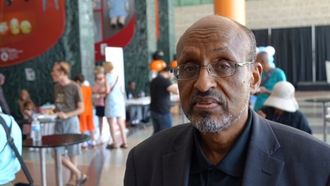 Mohamoud Hagi-Aden says a popular Somali saying asks people to engage with each other the same way animals greet by smelling each other. (Andrew Foote/CBC)