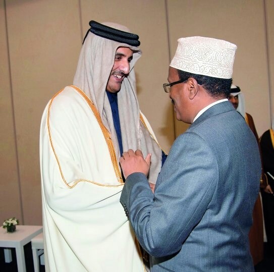 Emir H H Sheikh Tamim bin Hamad and H E President Mohamed Abdullahi Farmajo during OIC meeting in Istanbul December last year