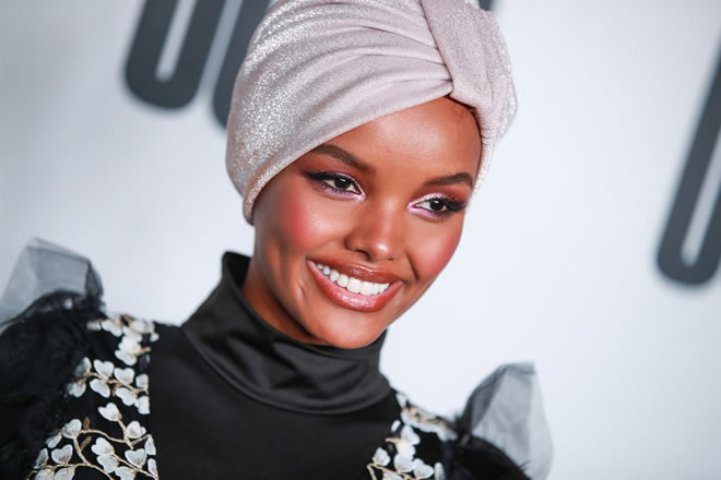 Halima Aden attends House Of Uoma presents the launch of Uoma Beauty in Los Angeles on April 25, 2019.Rich Fury / Getty Images