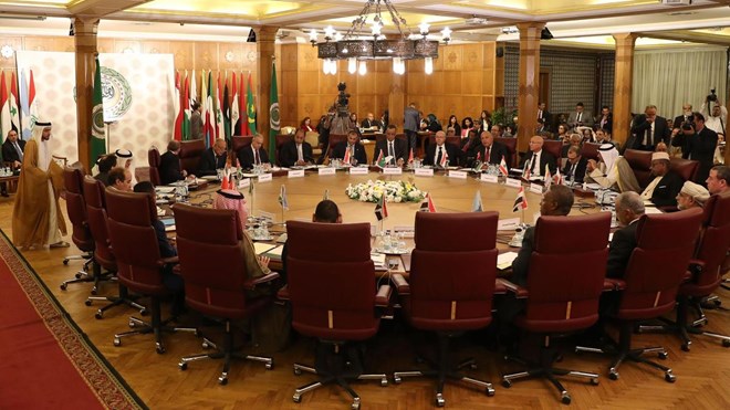 Representatives of the Arab League states attend an emergency meeting in Cairo on October 12, 2019. AFP