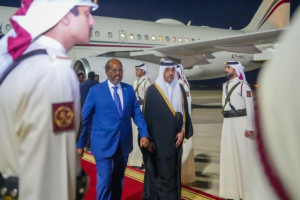 Somali President arrives in Doha for high-level engagements at the Doha Forum